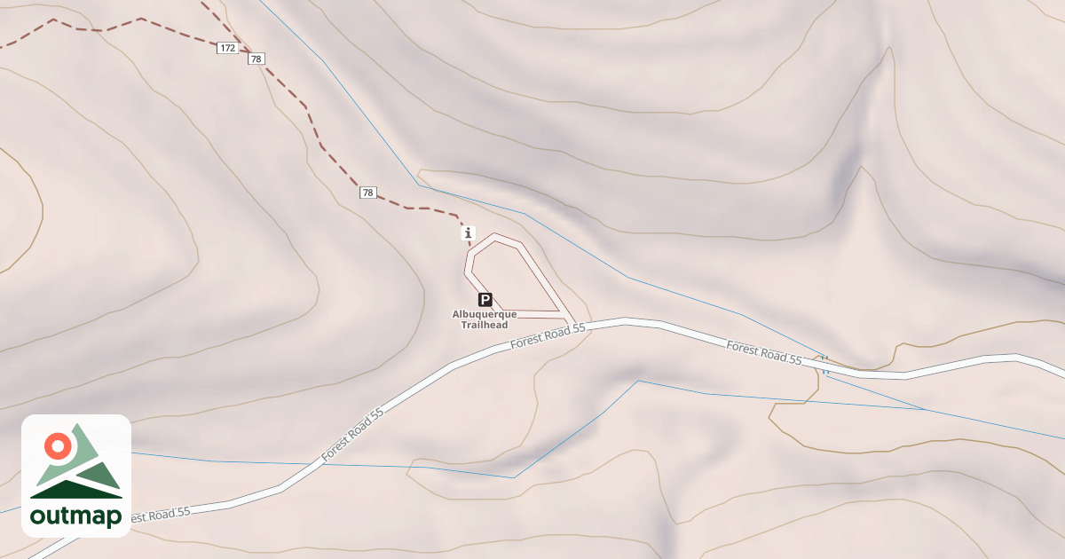 Map of ALBUQUERQUE TRAIL HEAD