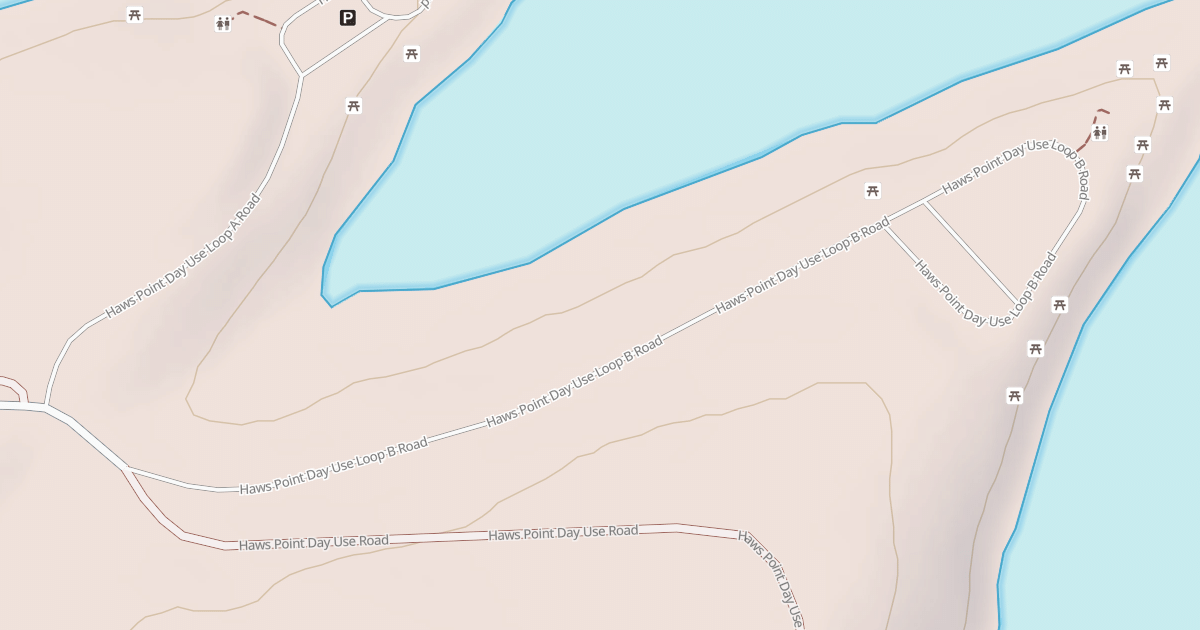 Map preview of HAWS POINT DAY USE LOOP B