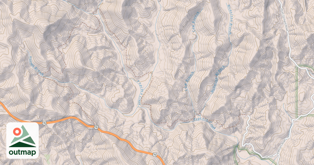 Map of POPCORN CREEK