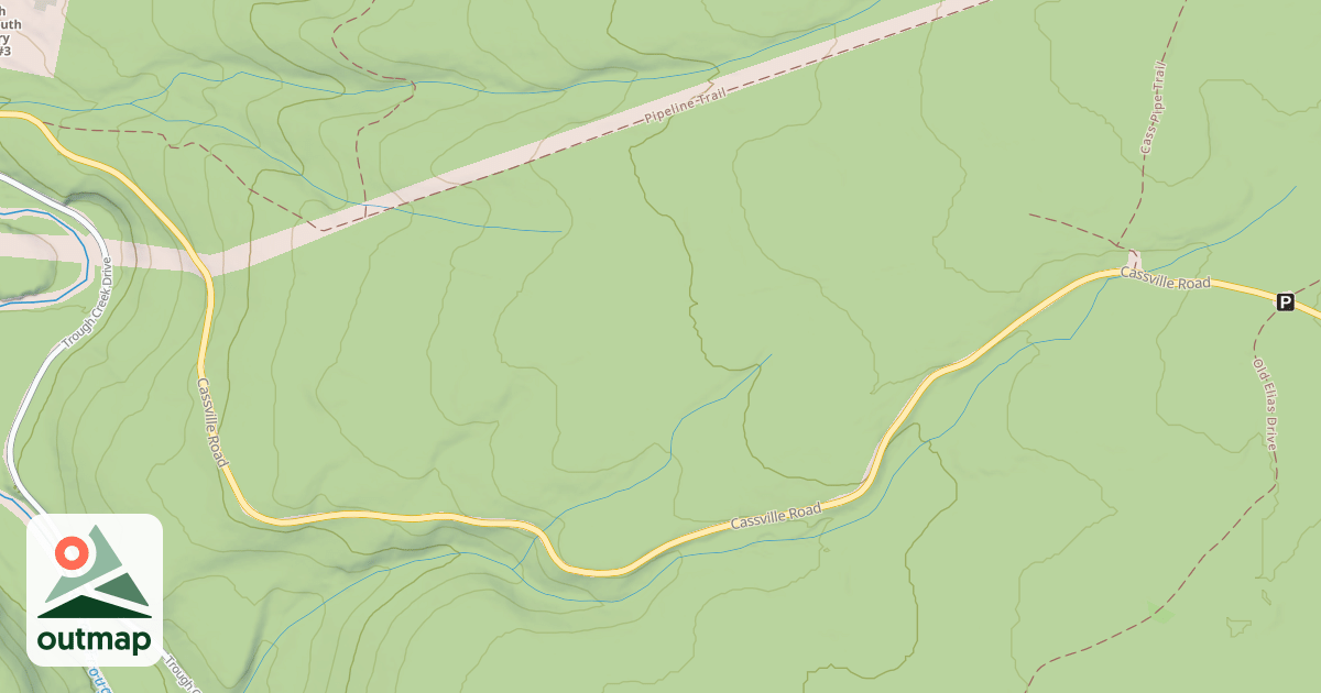 Map of Rothrock State Forest Trough Creek Snowmobile Trails