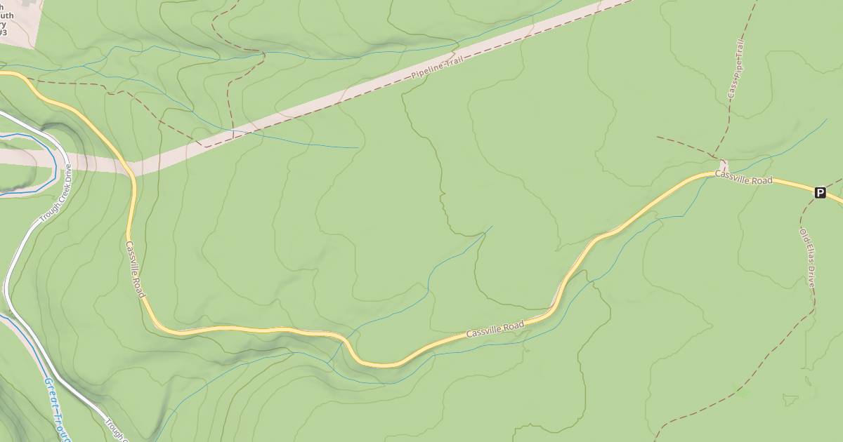 Map preview of Rothrock State Forest Trough Creek Snowmobile Trails