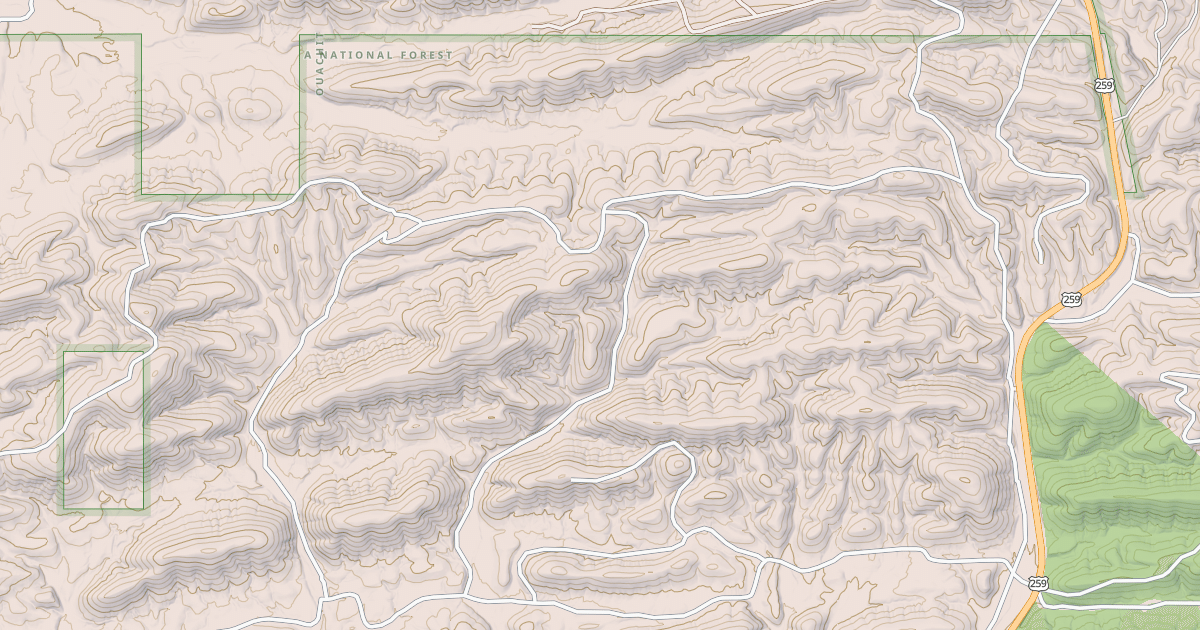 Map preview of USFS National Forest System Roads {D88E59ED-66D1-4063-8435-D9300802AA04}