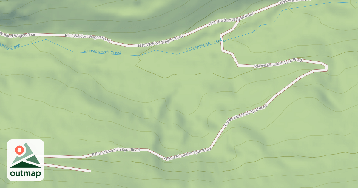 Map of PAINES MOUNTAIN SPUR