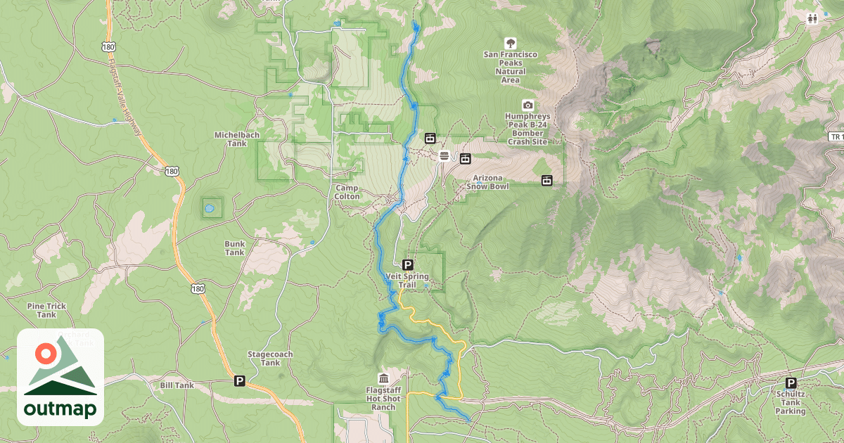 Map of Arizona Trail-San Francisco Peaks