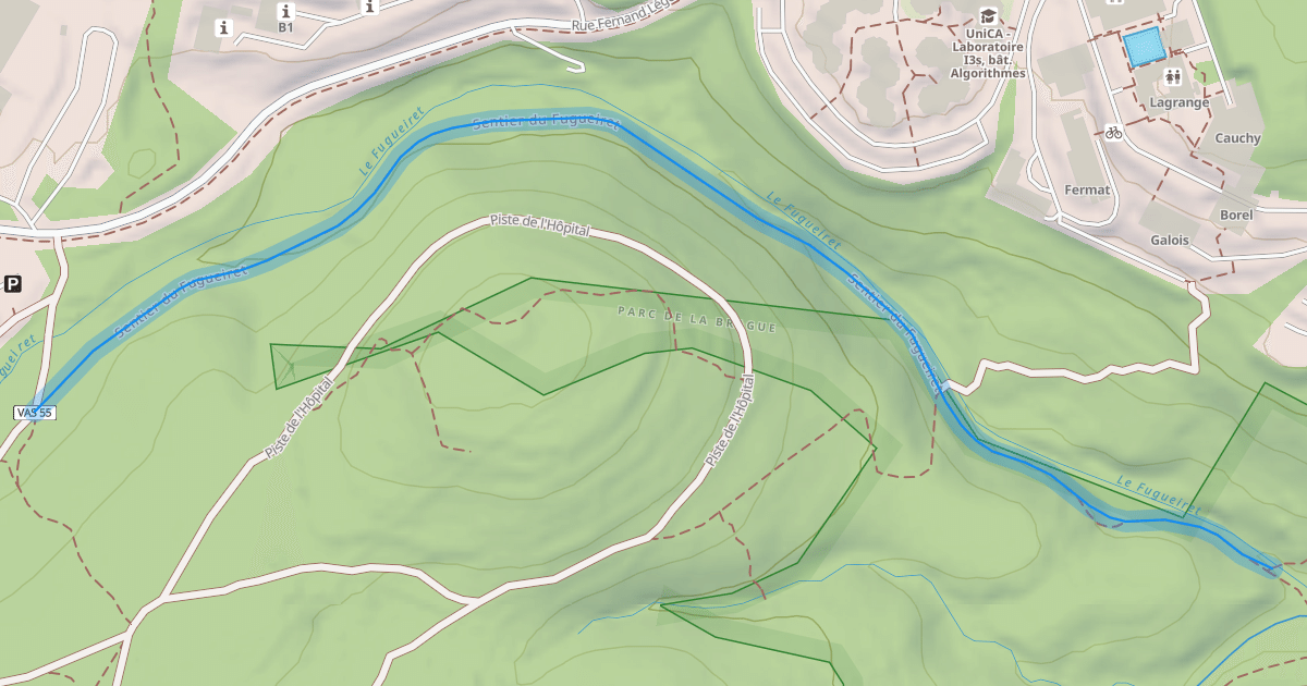 Map preview of Sentier du Fugueiret