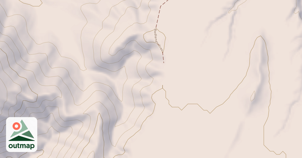 Map of Badlands Trail