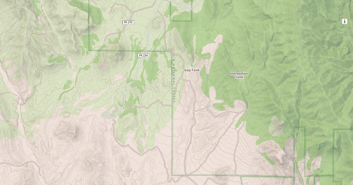 Map preview of USFS National Forest System Roads {4A73F012-828B-41AB-8568-F3104DDF3F48}