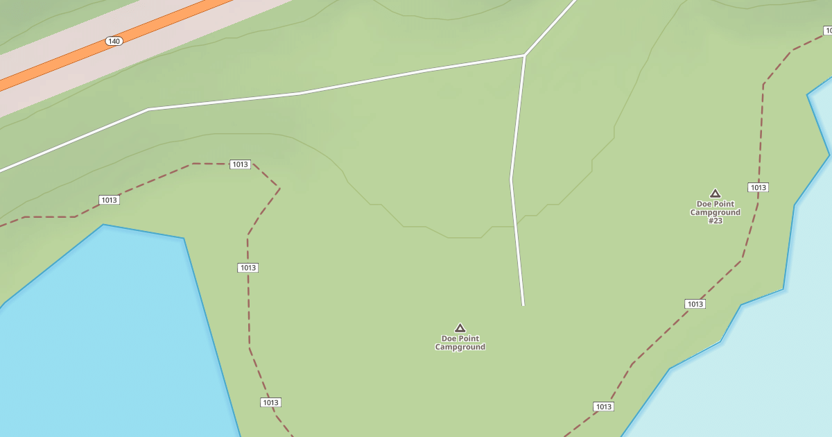 Map preview of DOE POINT CAMPGROUND