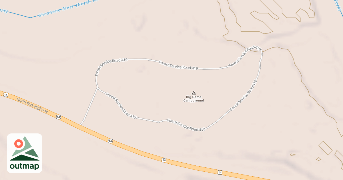 Map of BIG GAME CAMPGROUND