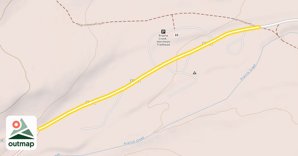 Map of Prairie Creek Road
