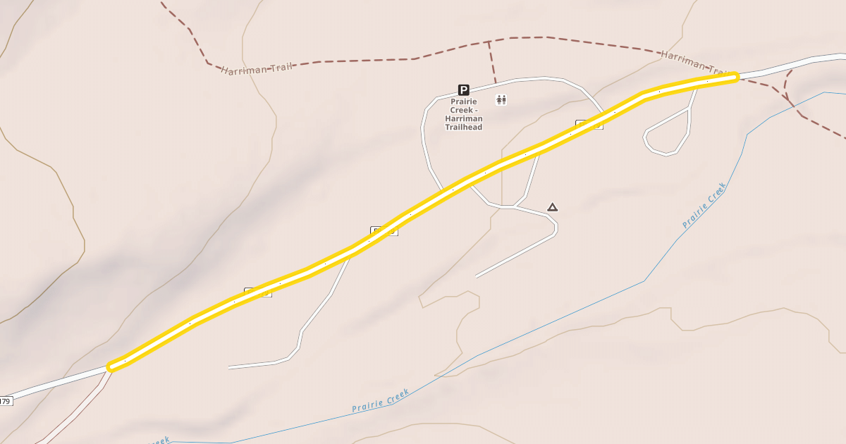 Map preview of Prairie Creek Road