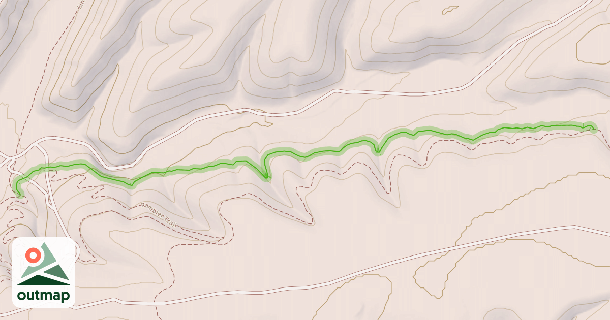 Map of Flow Hollow Trail