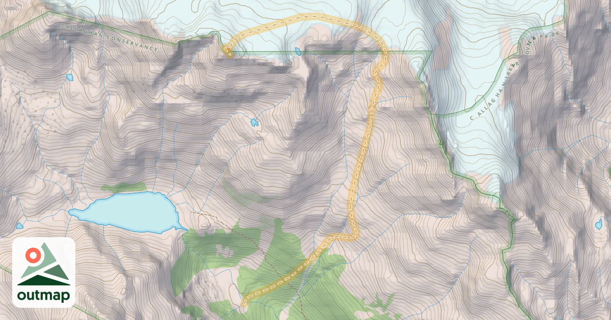 Map of Mount Callaghan East