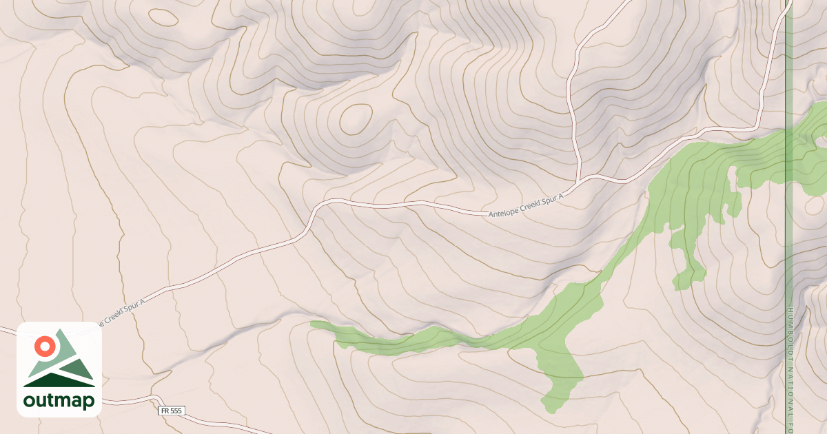 Map of ANTELOPE CREEK SPUR A