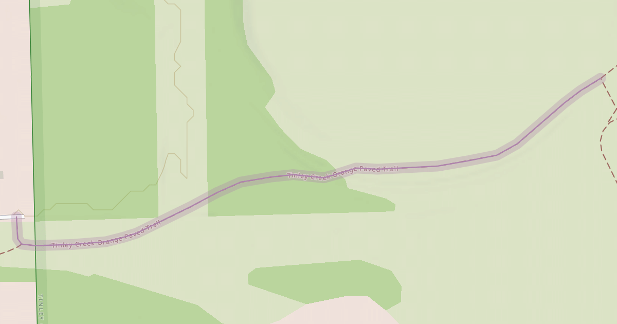 Map preview of Tinley Creek Orange Paved Trail