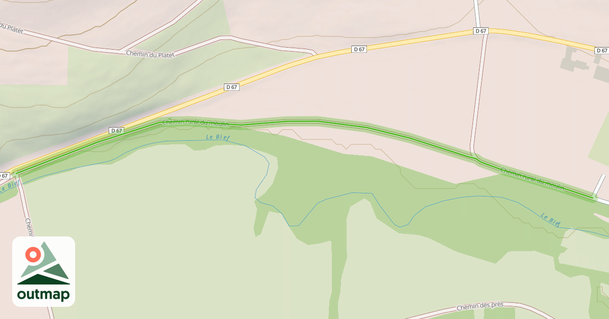 Map of Chemin rural du moulin