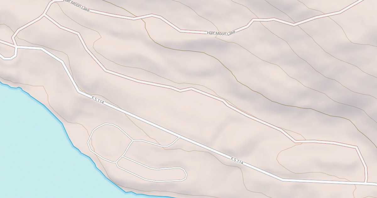Map preview of HALF MOON LAKE LOOP RD