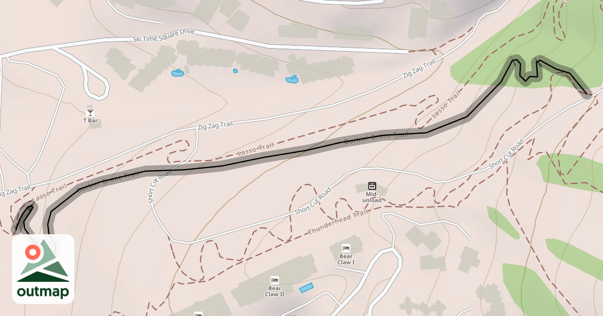 Map of Buckin' Bronc Trail
