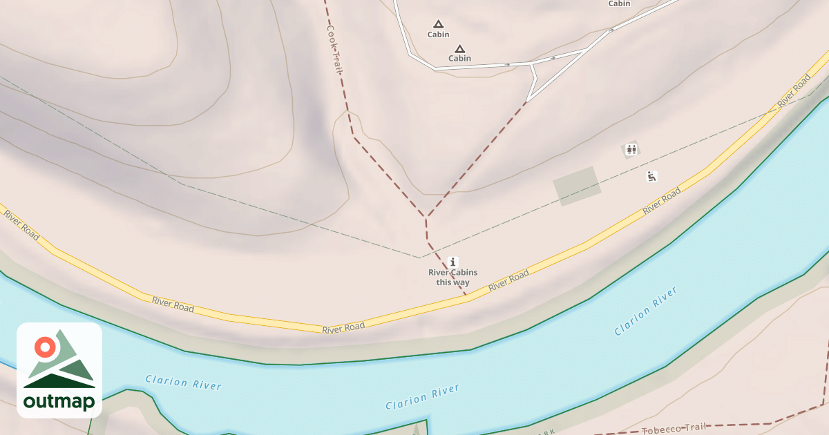 Map of Cook Forest State Park Trails