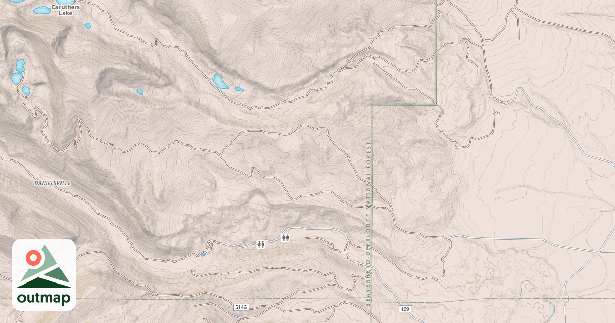 Map of BOWMAN LAKES