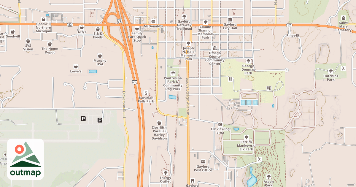 Map of North Central State Trail
