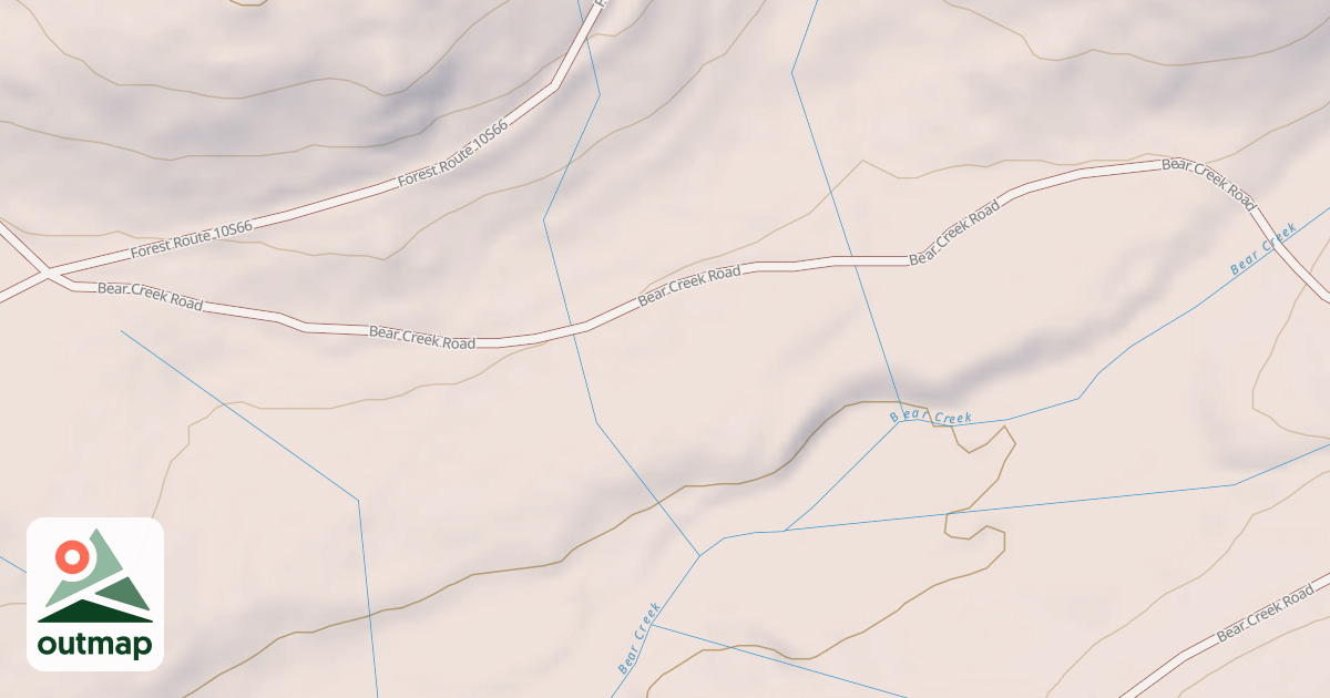 Map of BEAR CRK RD T2