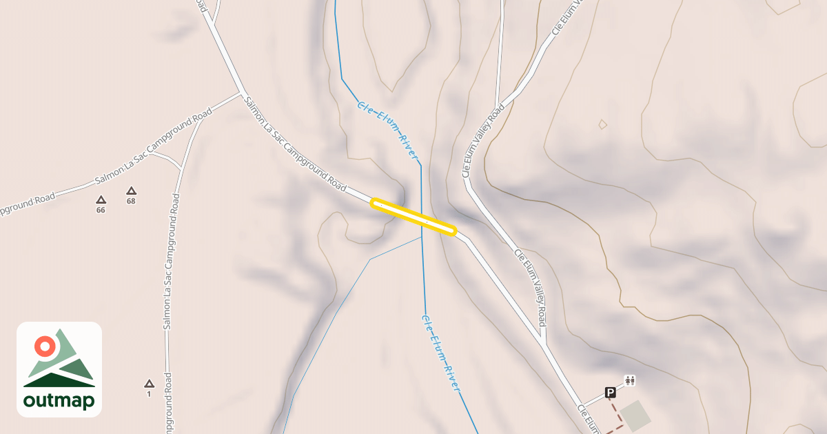 Map of Salmon La Sac Campground Road