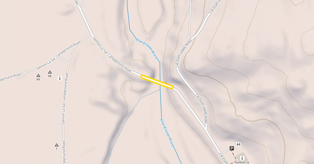 Map preview of Salmon La Sac Campground Road