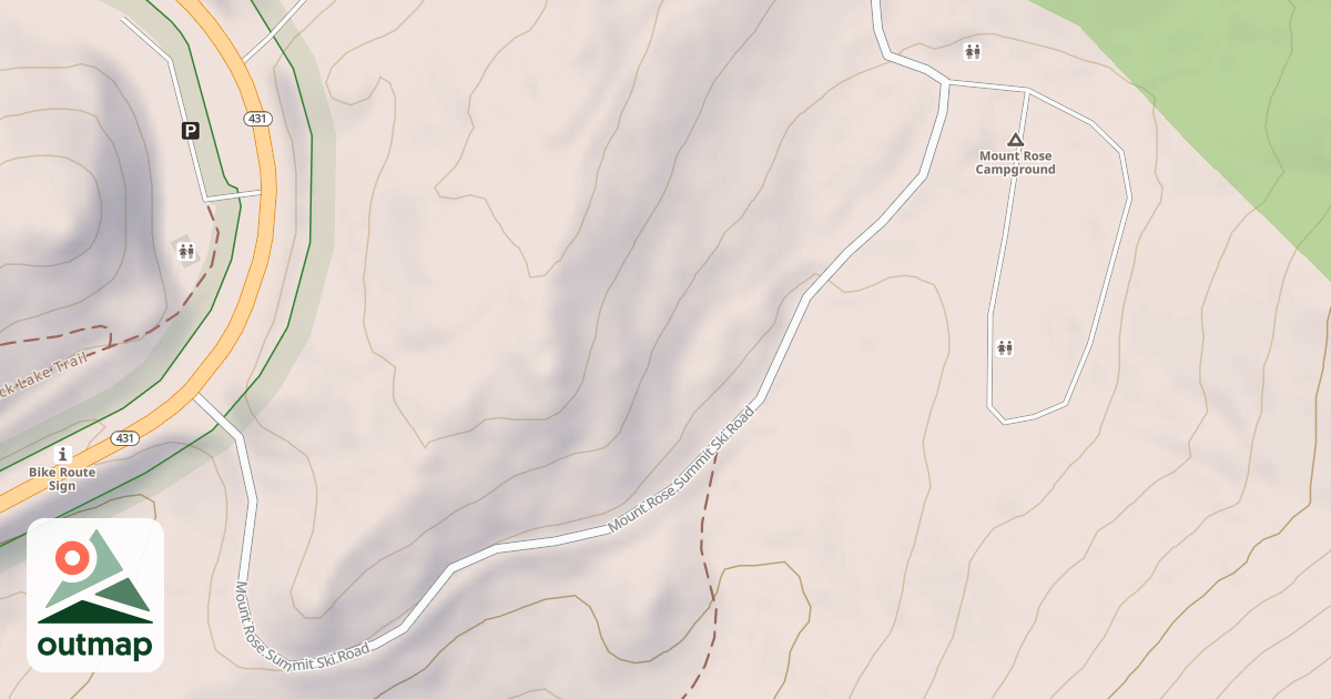 Map of MT ROSE CAMPGROUND ROAD