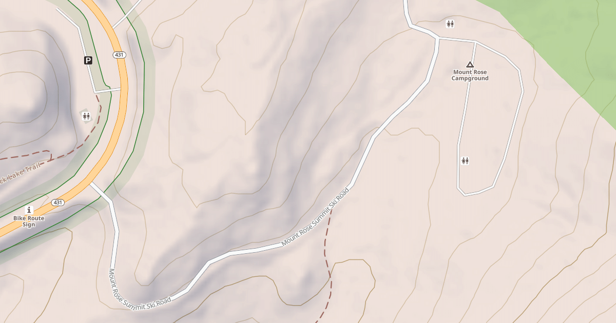 Map preview of MT ROSE CAMPGROUND ROAD