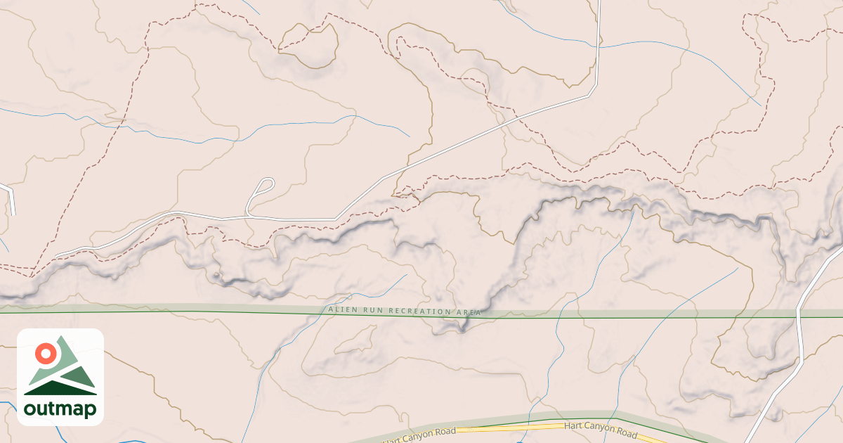 Map of Alien Run Trail