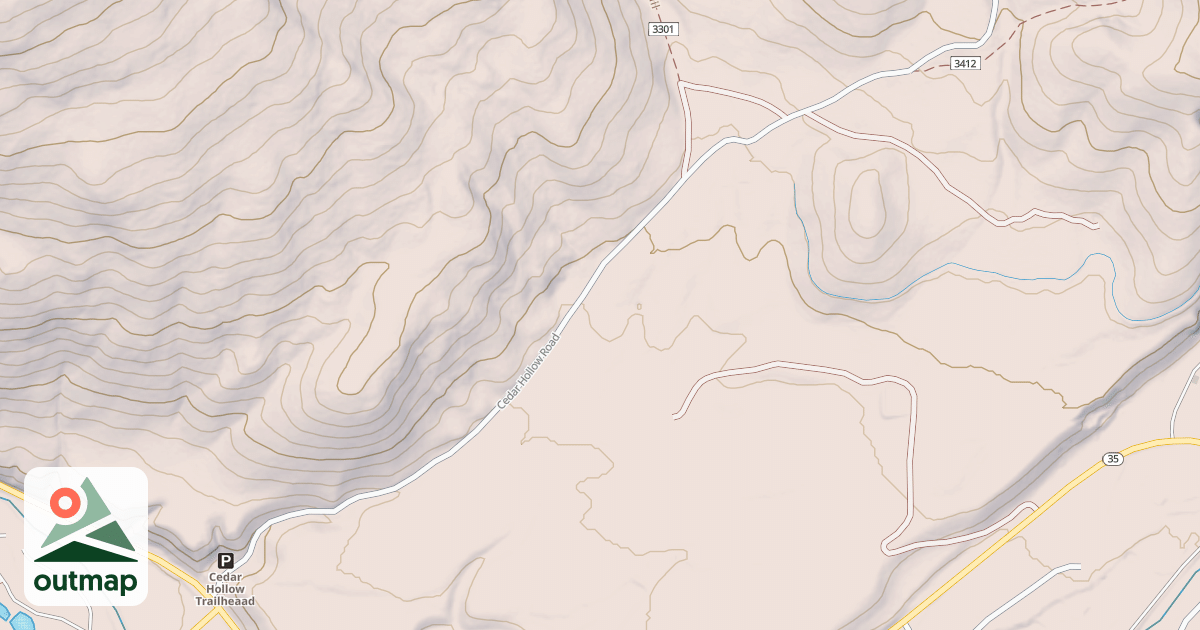 Map of Cedar Hollow Snomo Marked