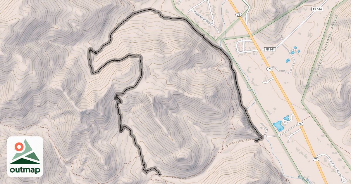 Map of Chocolate Gulch Trail #312