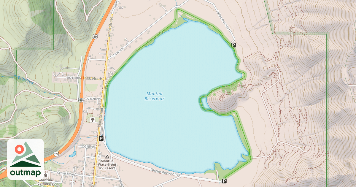 Map of Mantua Resevoir Trail