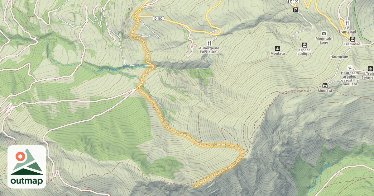 Map of Pic de Nerbiou — Pène de Sérères