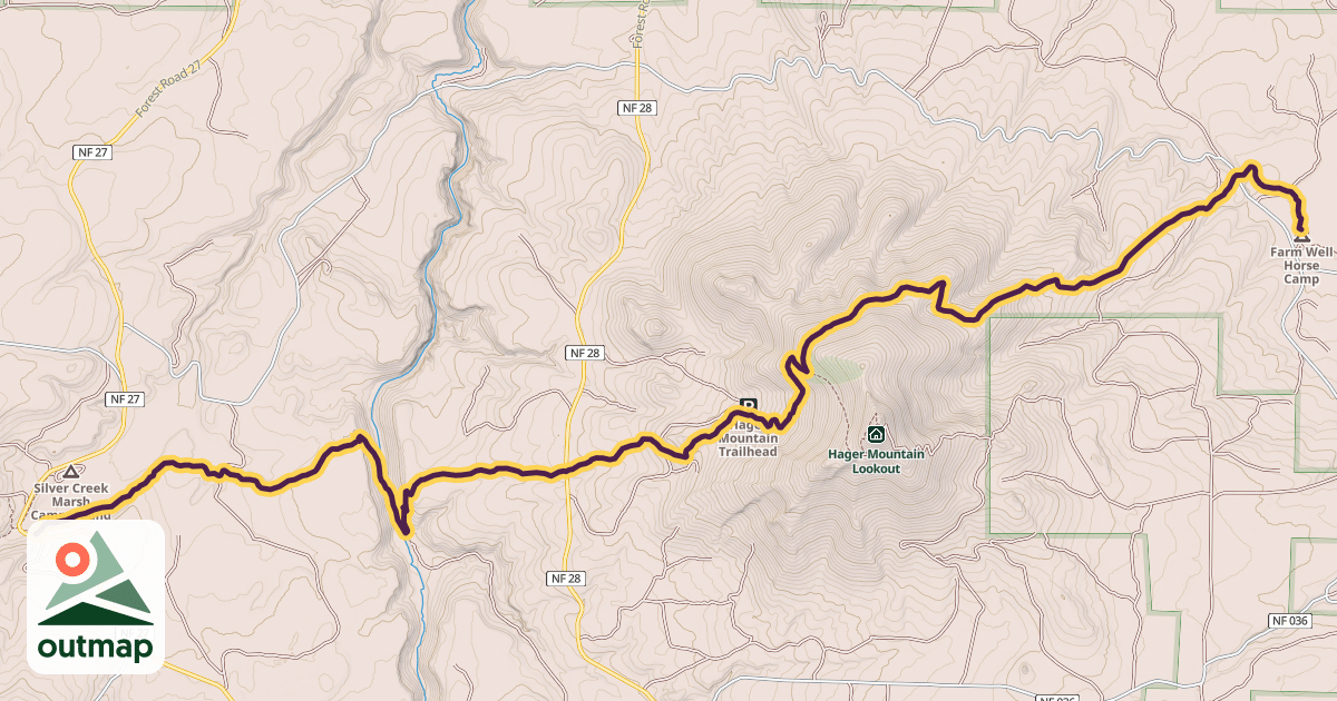 Map of Fremont National Recreation Trail