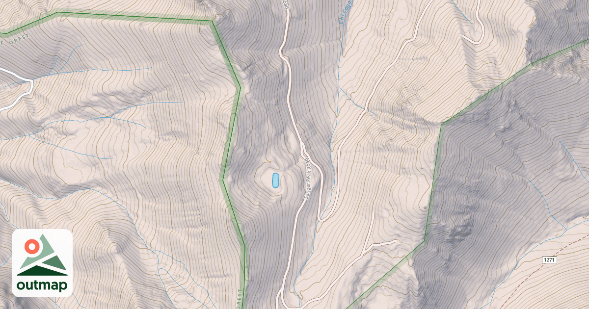 Map of SANGER PEAK