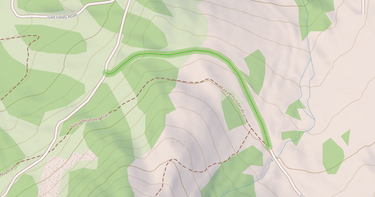 Map preview of Gad Valley Road