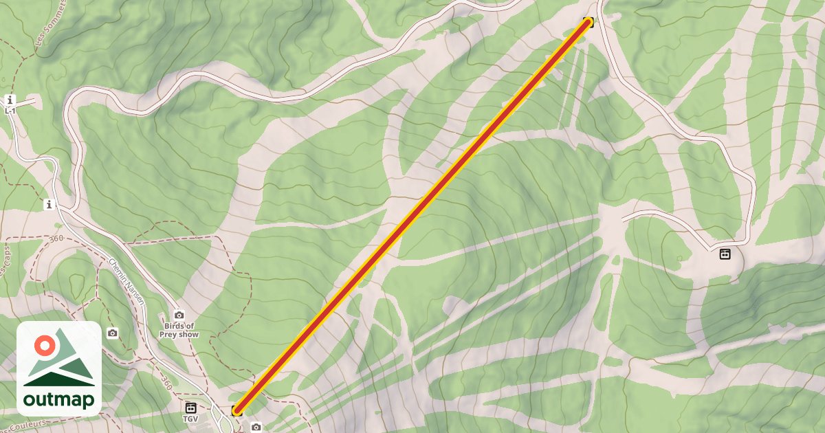 Map of Lowel Thomas Express