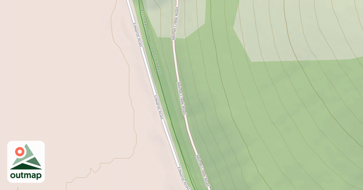 Map of (FDR) REIMEL CREEK