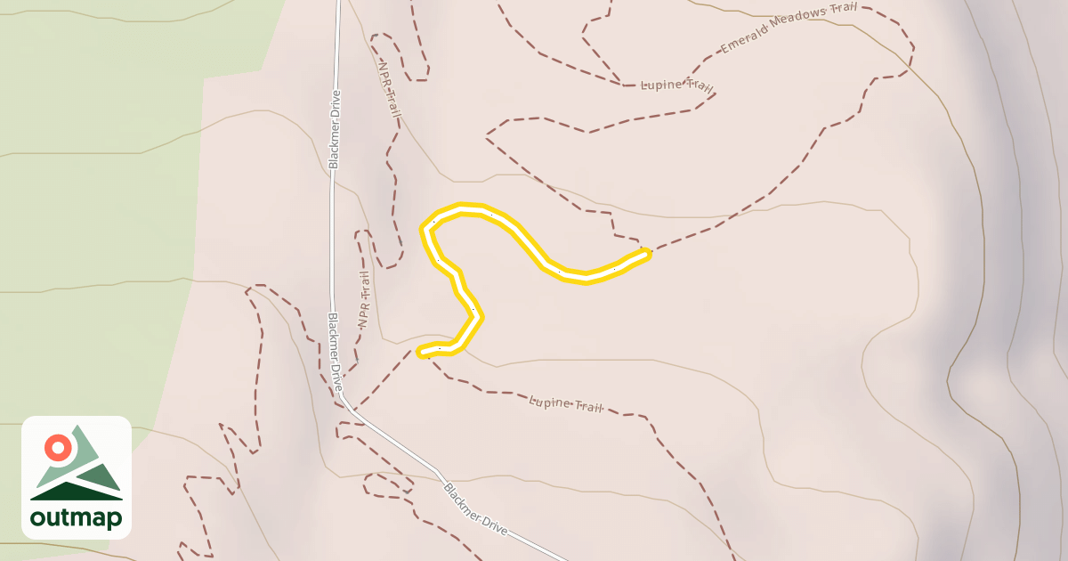Map of Emerald Meadows Trail;Lupine Trail