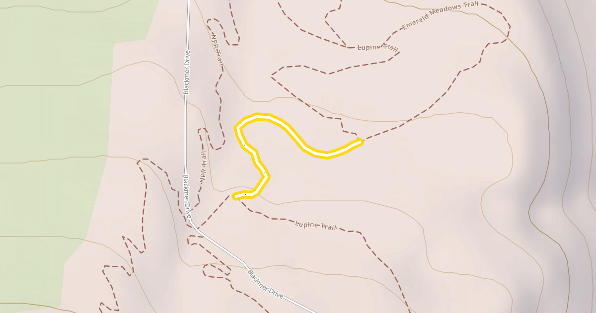 Map preview of Emerald Meadows Trail;Lupine Trail