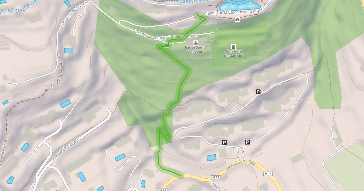 Map preview of Raccourci de l'Église de Gairaut