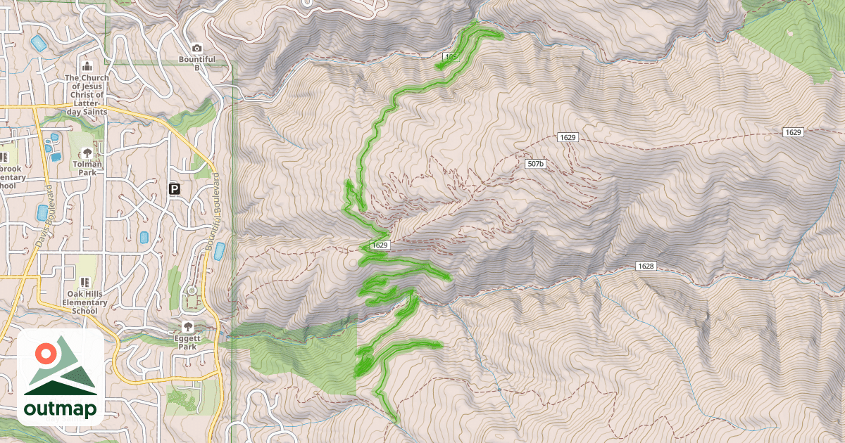 Map of Bonneville Shoreline Trail
