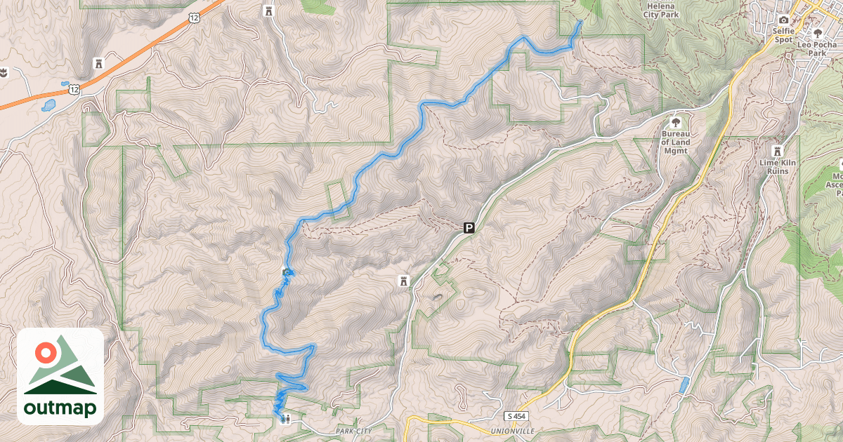 Map of Mt Helena Ridge Trail