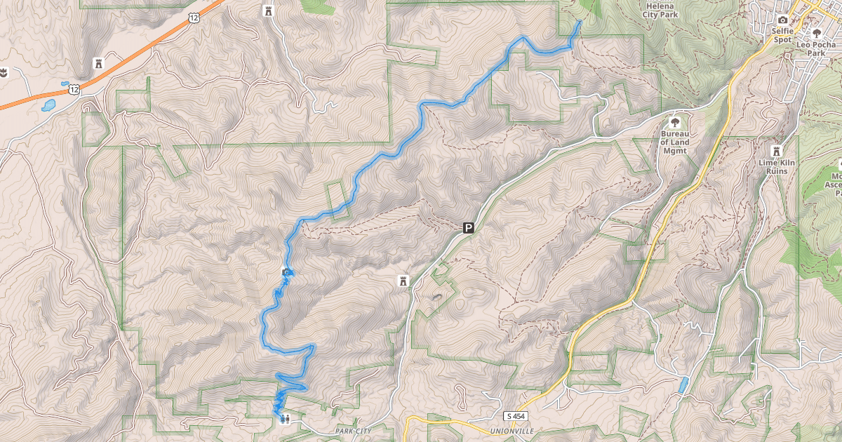 Map preview of Mt Helena Ridge Trail