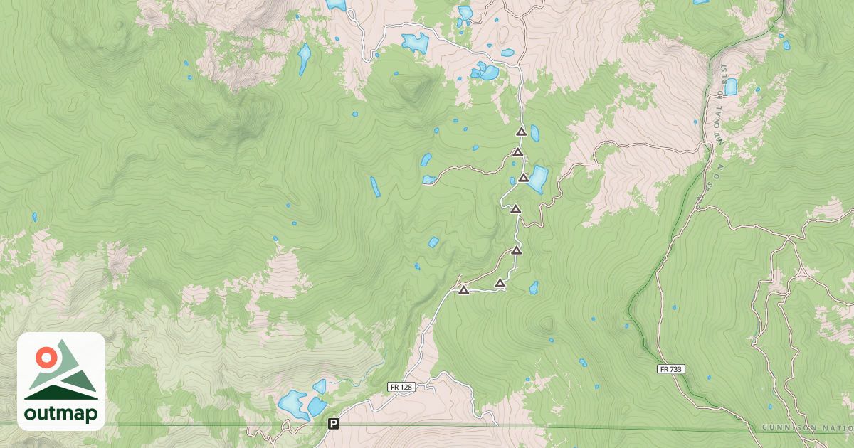 Map of Leroux Creek Snowmobile
