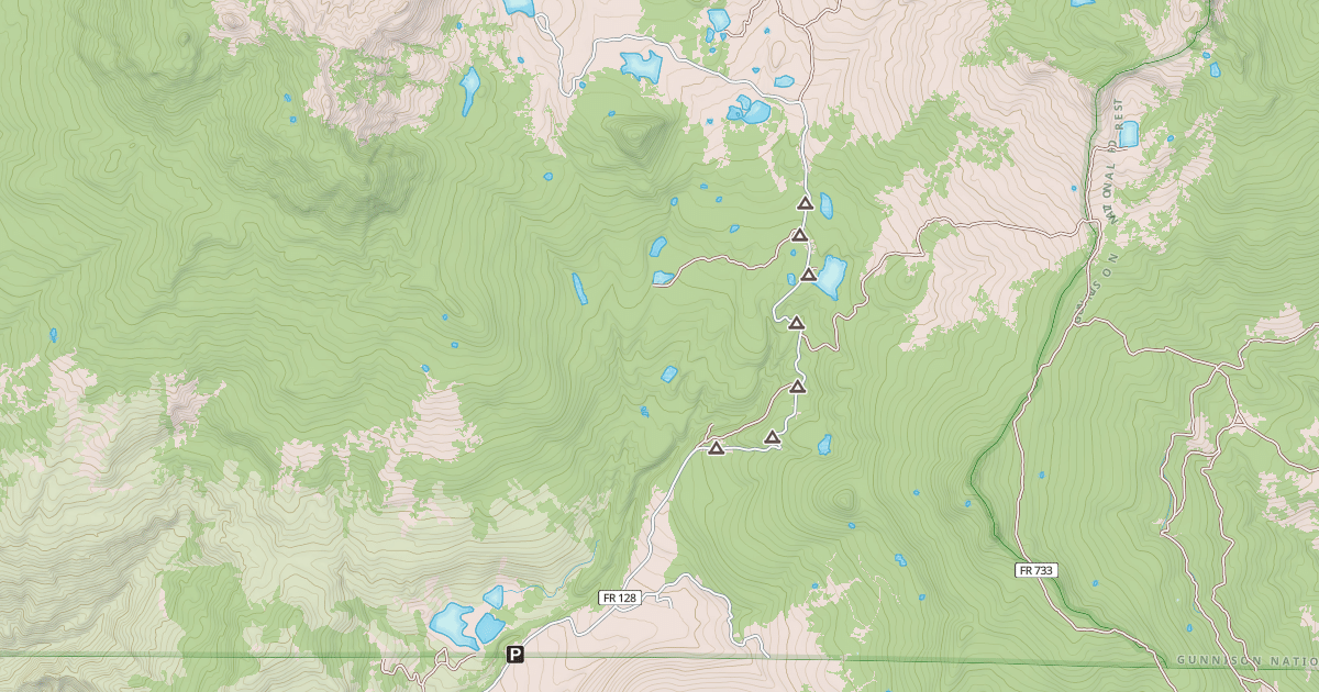 Map preview of Leroux Creek Snowmobile