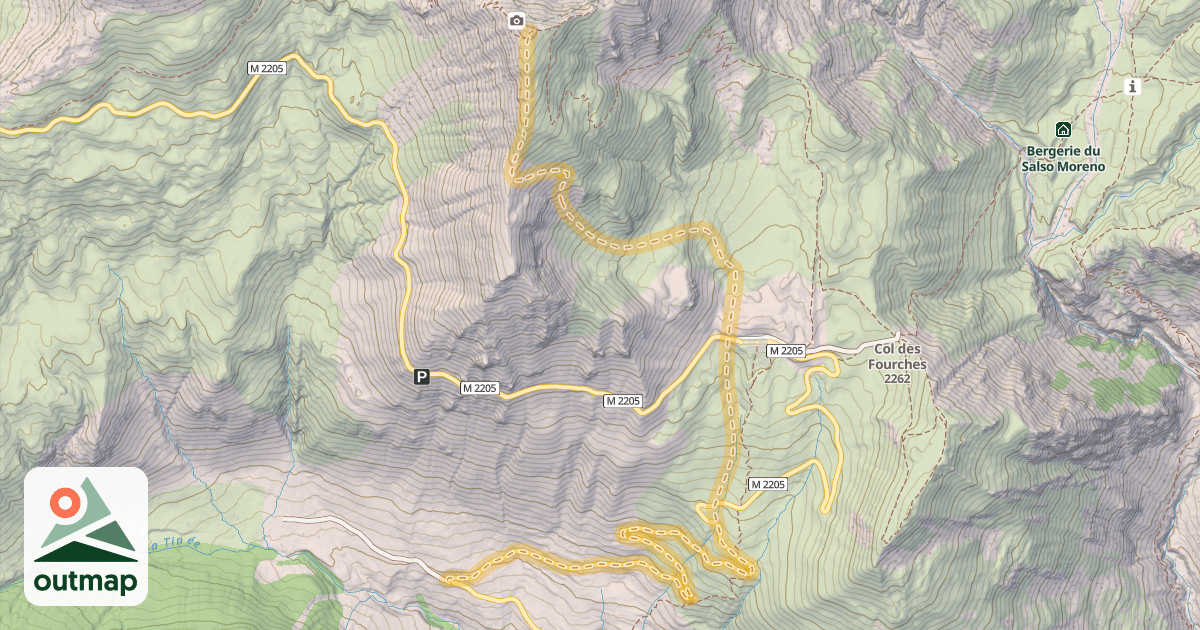 Map of Cime de Pelousette — Les Clos de Bousiéyas
