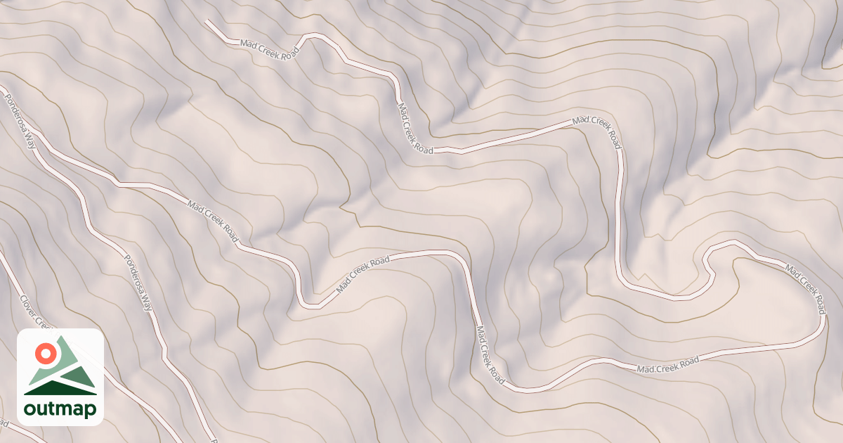 Map of MAD CREEK